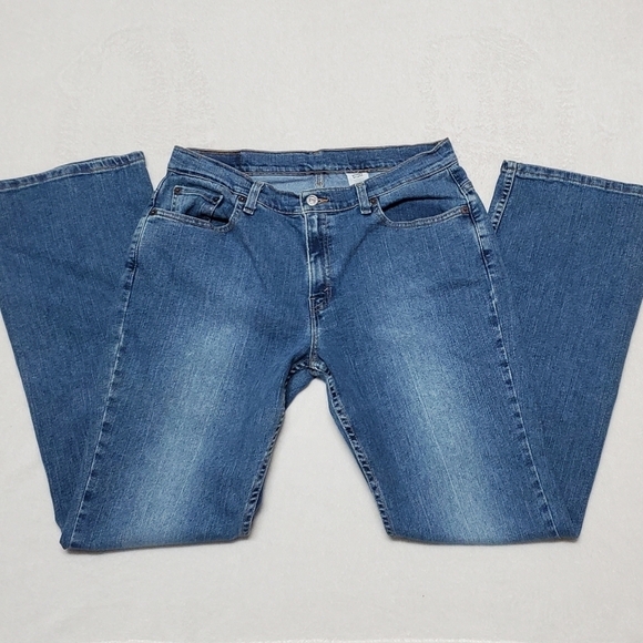 VINTAGE Y2K Levi's 515 Low Rise Stretch Stone Wash Bootcut Jeans 12 Long - Picture 3 of 12